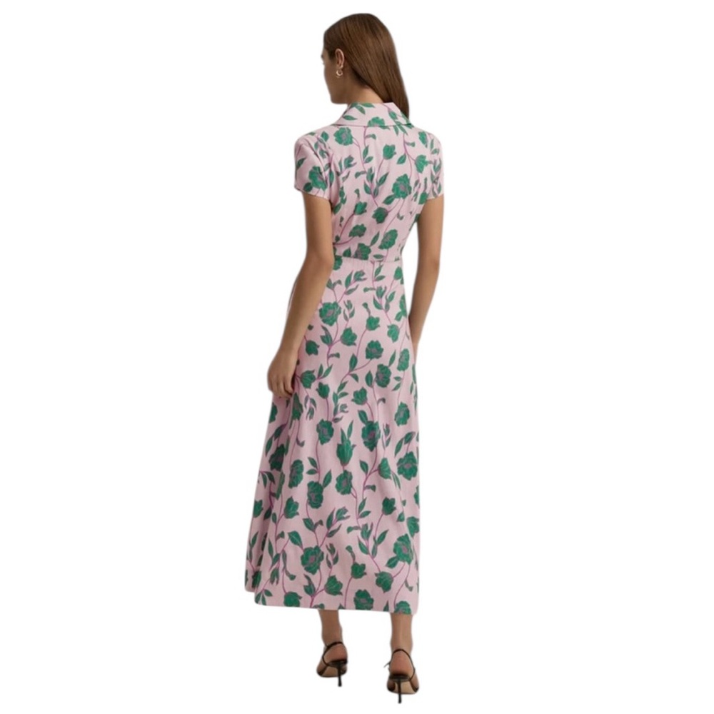 Favorite Daughter- Sunday Best Dress Floral Pink and Green Midi Size Medium - Picture 2 of 7